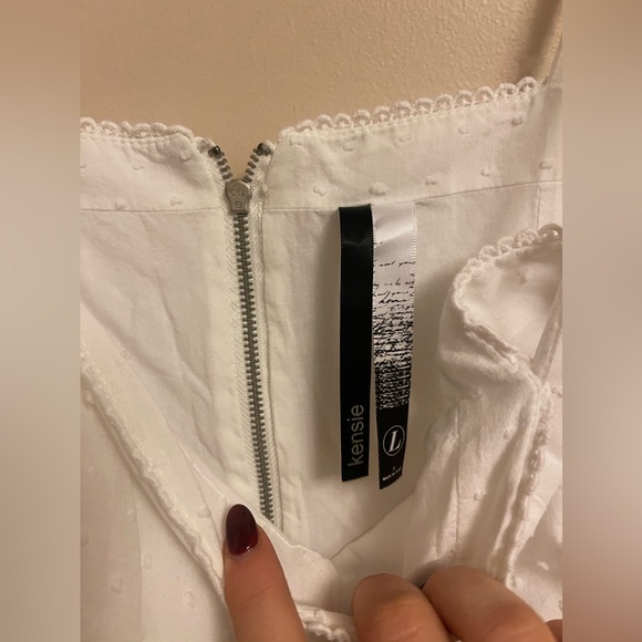 KENSIE White Linen Style Dress - Picture 3 of 4